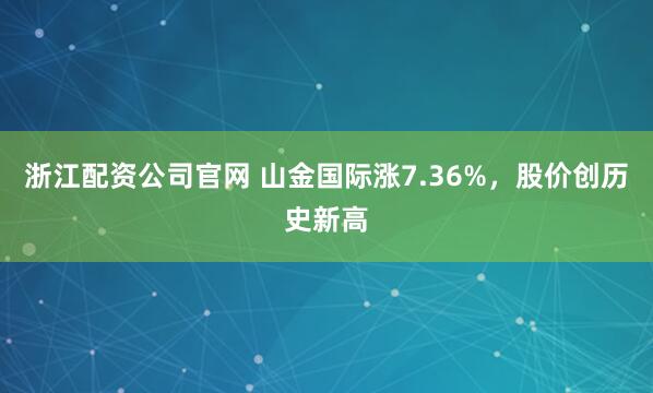 浙江配资公司官网 山金国际涨7.36%，股价创历史新高