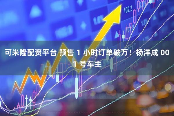 可米隆配资平台 预售 1 小时订单破万！杨洋成 001 号车主